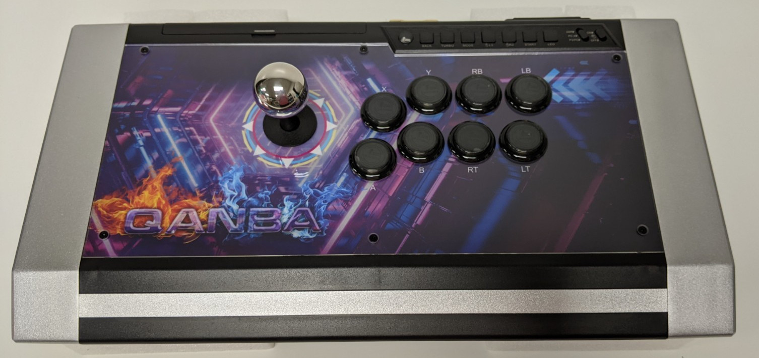 Qanba Q3 Obsidian Silent Arcade Joystick Fight Stick USB Open Box PC Android