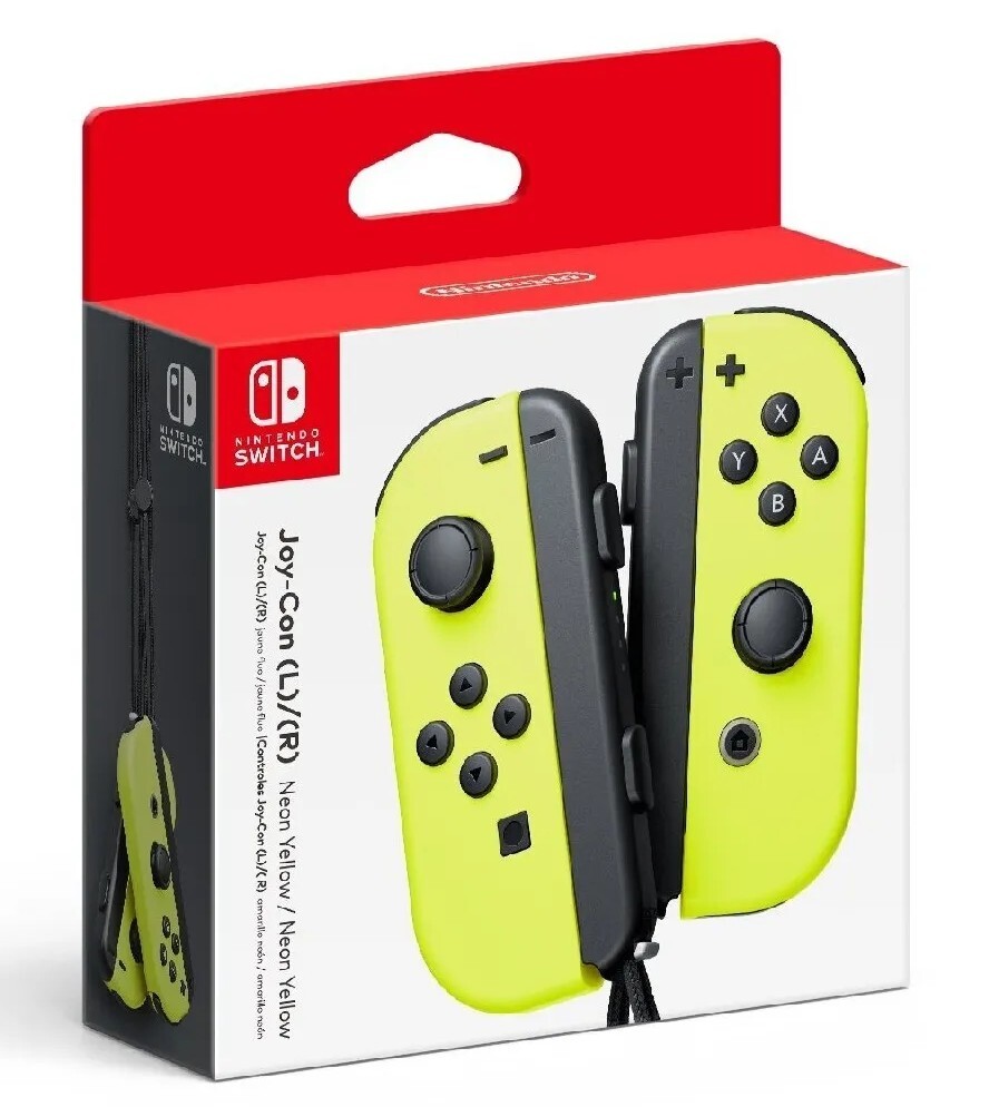 RARE Genuine Nintendo Joy-Con (L/R) Wireless Controllers for Switch Neon Yellow