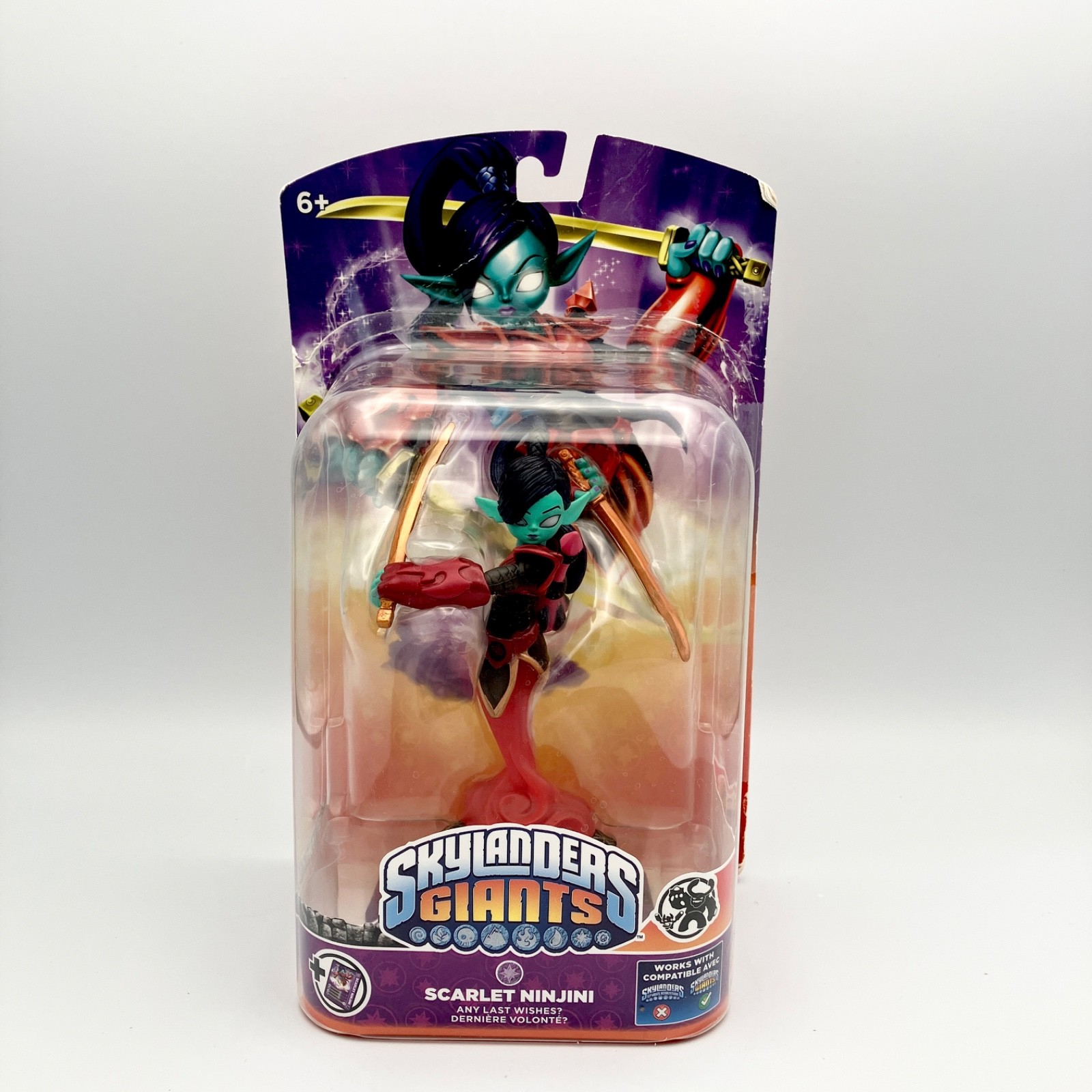 Skylanders Giants Scarlet Ninjini Figure ~ Package wear taped sides