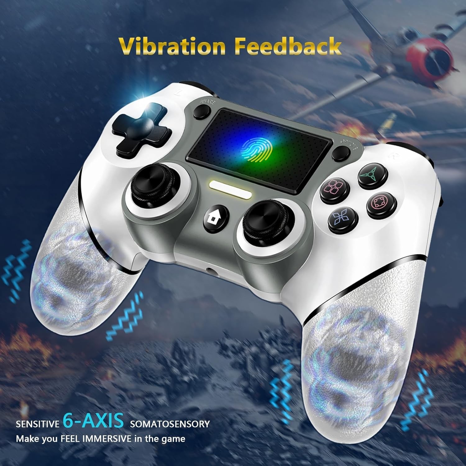 Wireless Controller Dual Vibration Built in Speaker PS4 Pro Slim 3.5mm Jack