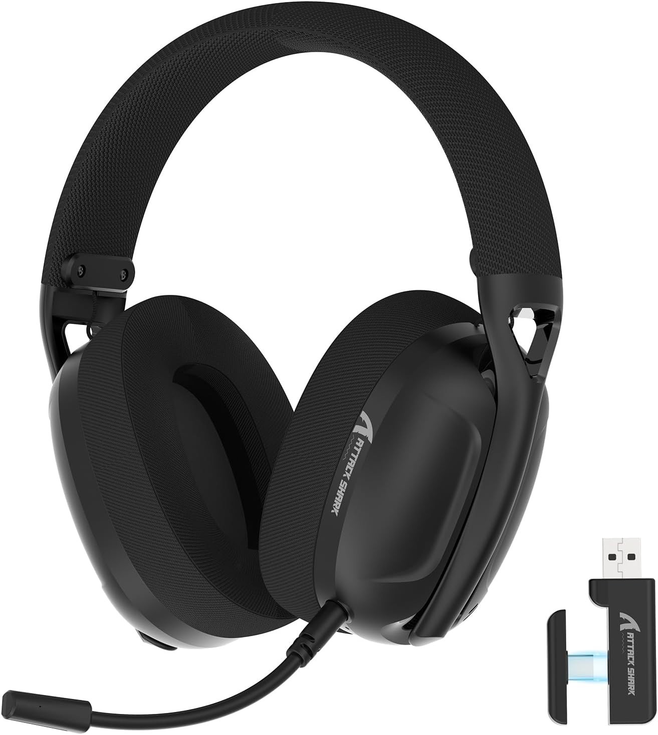 L80 Wireless Gaming Headset Ultralight Over Ear with 2.4Ghz USB C&A Dongle