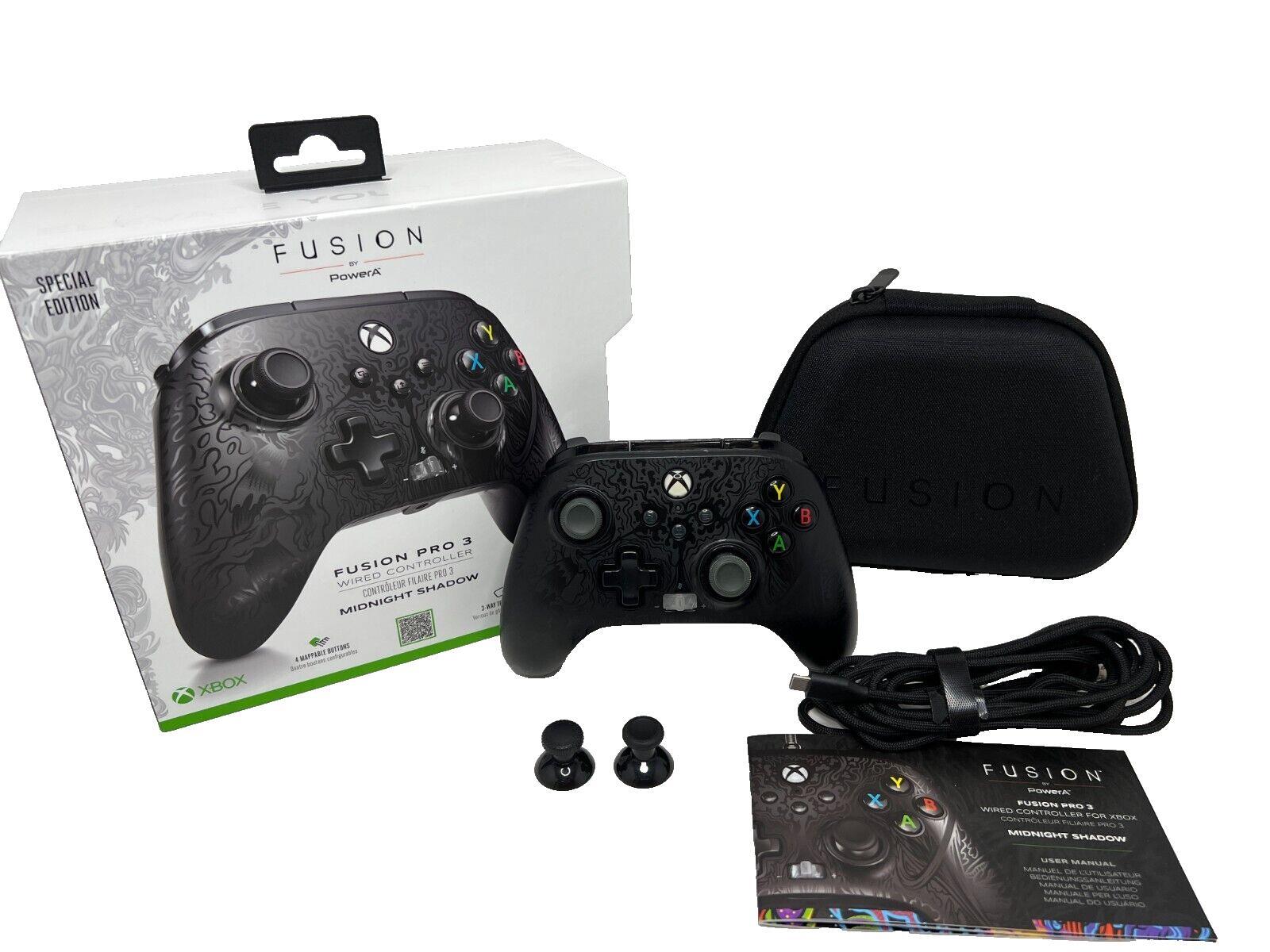PowerA FUSION Pro 3 Wired Controller for Xbox Series X|S – Midnight Shadow