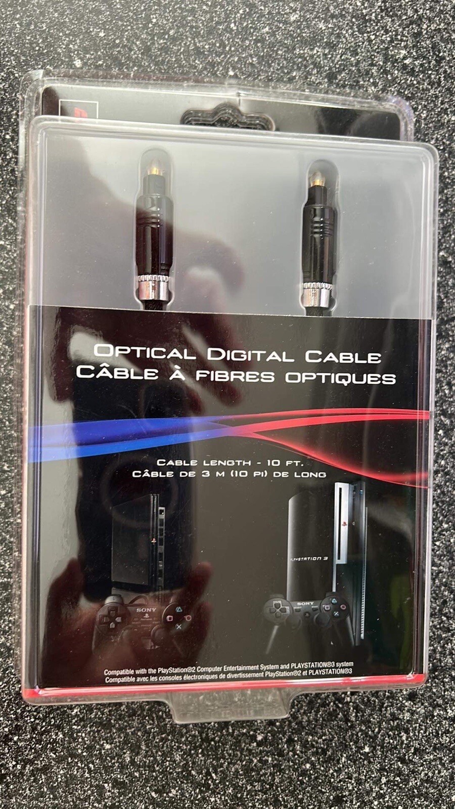 NEW Official Sony PlayStation Optical Digital Cable 3m 10ft PS2 PS3 PS4 OEM