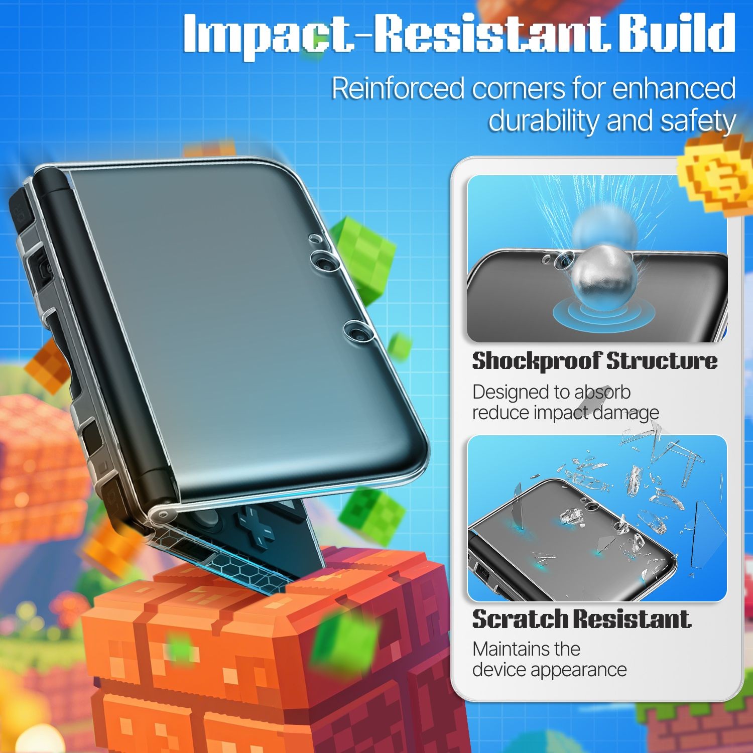 Clear Hard Crystal Protective Case Cover For Nintendo 3DS XL LL
