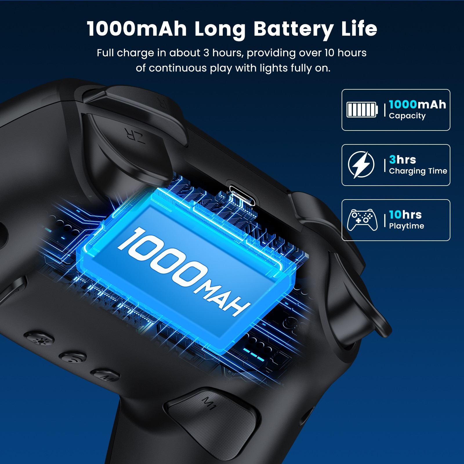 Wireless Bluetooth Controller PC Controller with Holder Hall Effect Joystic