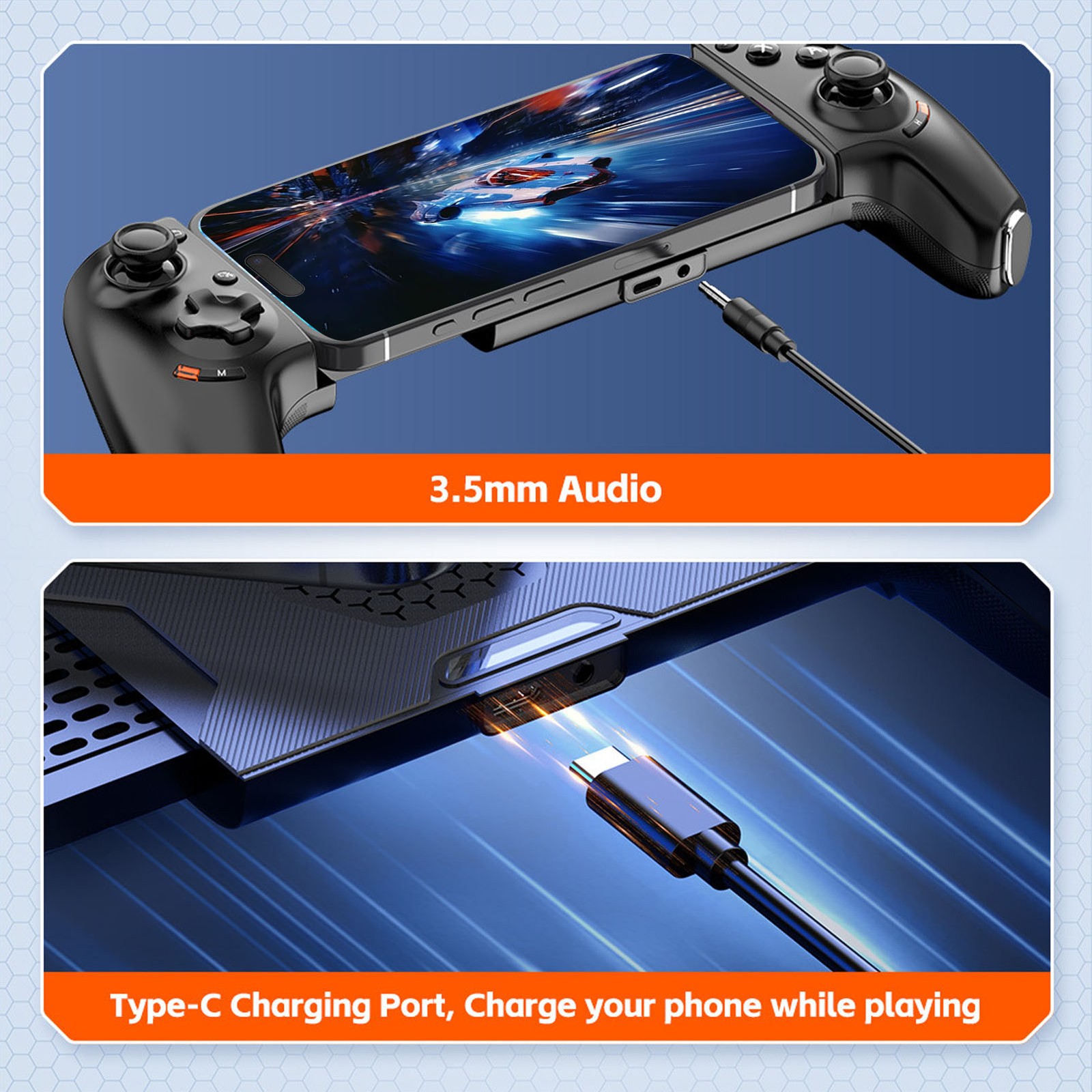 Mobile Gaming Controller Wired USB C Wireless Bluetooth Phone Controller Ga IKJV