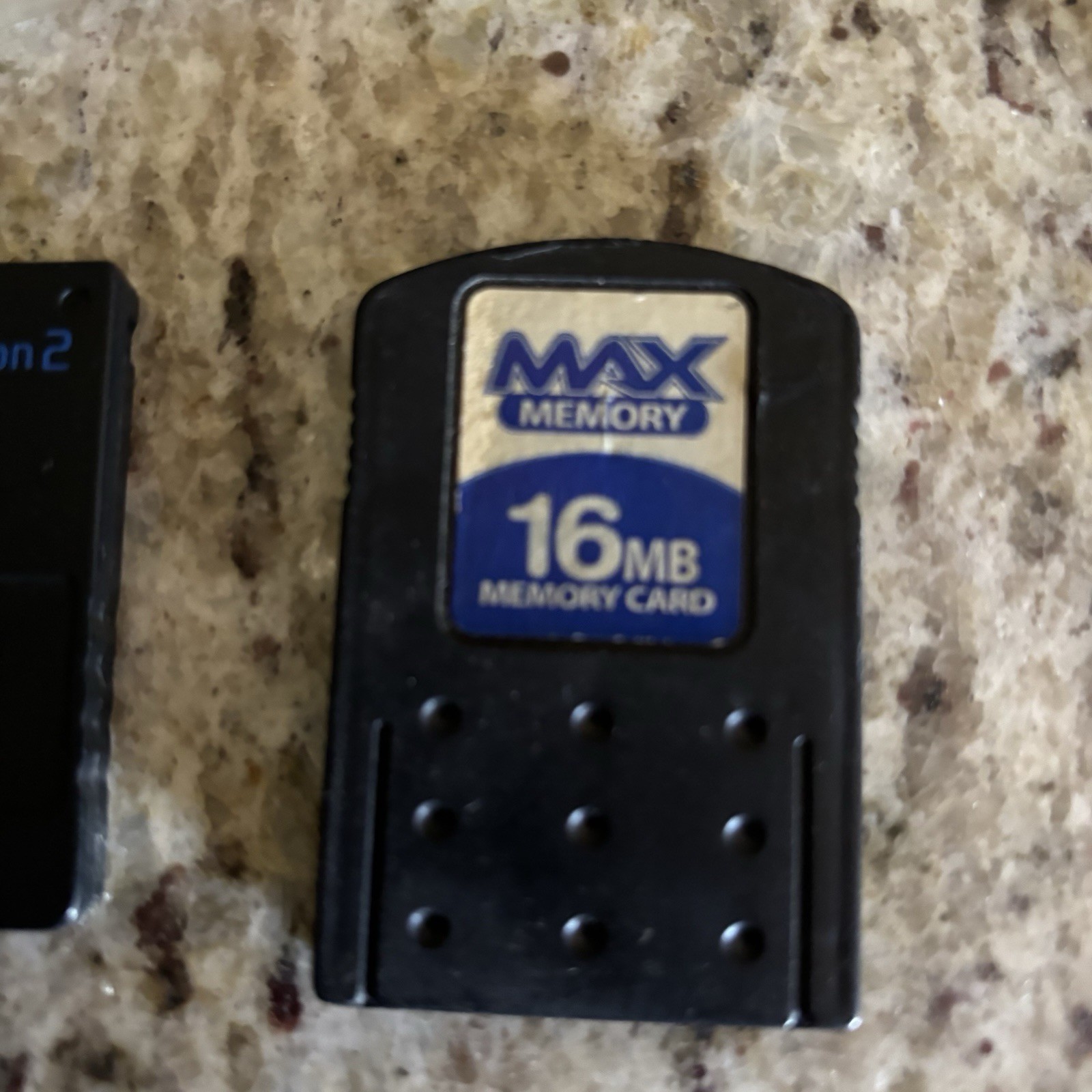 Lot of 3 PlayStation 1 & 2 Memory Cards – Sony 8MB, Max Memory 16MB, Nuby 1MB