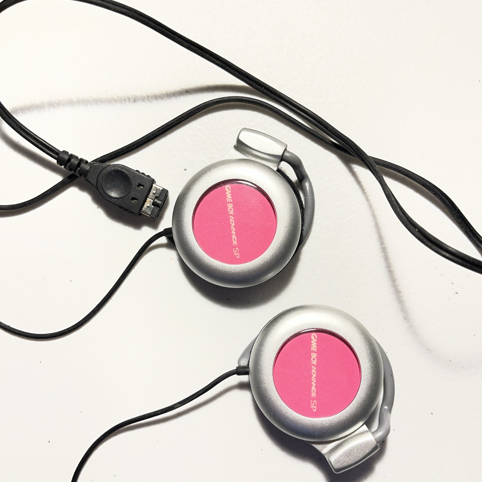 Nintendo Over The Ear Headphones Game Boy Advance SP Original OEM Silver/Pink