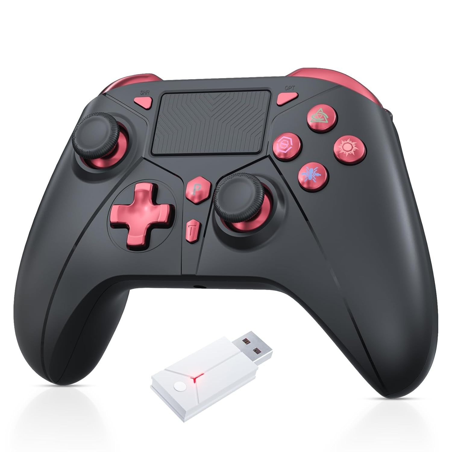 Versatile Wireless Controller for PS5/PC with 3.5mm Audio Jack & Fast Charging