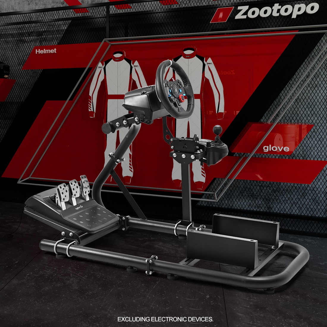 Zootopo Racing Simulator Cockpit Wheel Stand Fit Logitech G920 G923 Fanatec CSL