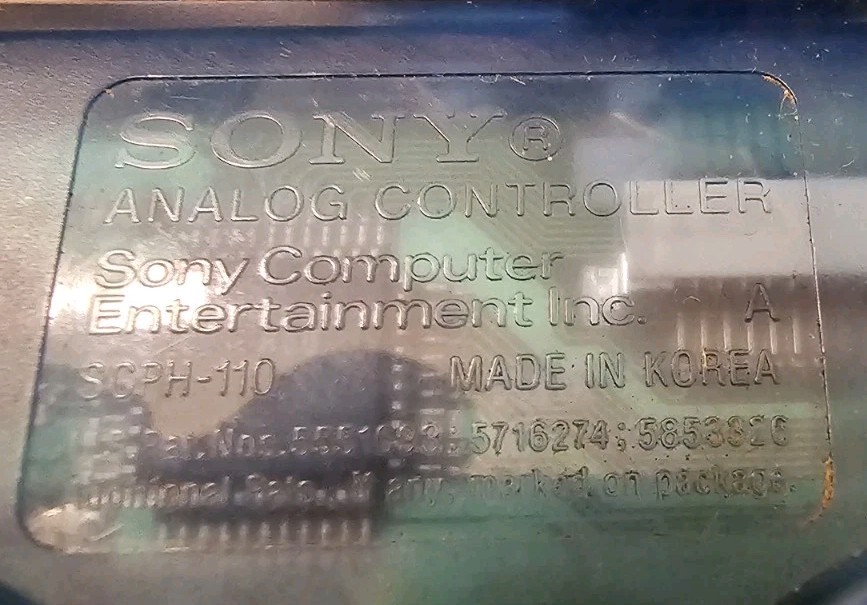 Sony PS One PS1 Video Game Controller Clear Ocean Blue SCPH-110 PlayStation AA8