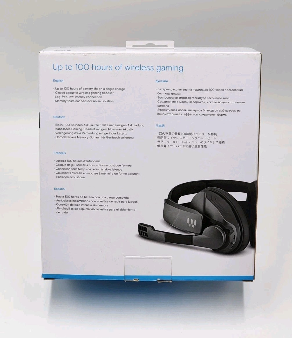 Sennheiser EPOS GSP 370 Wireless Gaming Headset Complete W/Box – Free Shipping