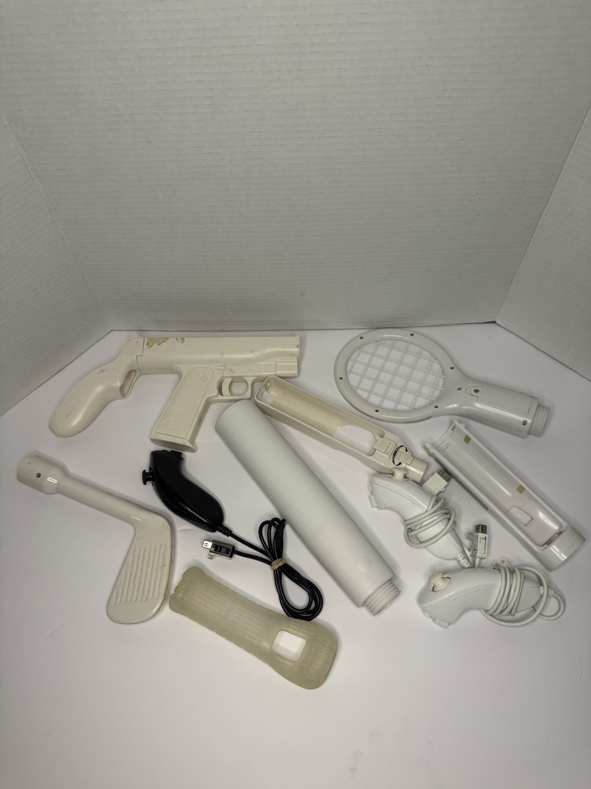 Nintendo Wii Accessories Lot Remote Nunchuk WiiSports Controller Attachments