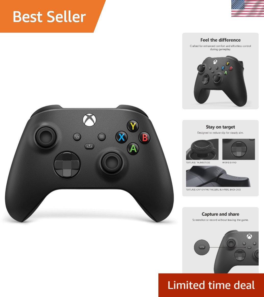XBOX Wireless Gaming Controller | Carbon Black | Console, PC, & Cloud Devices…