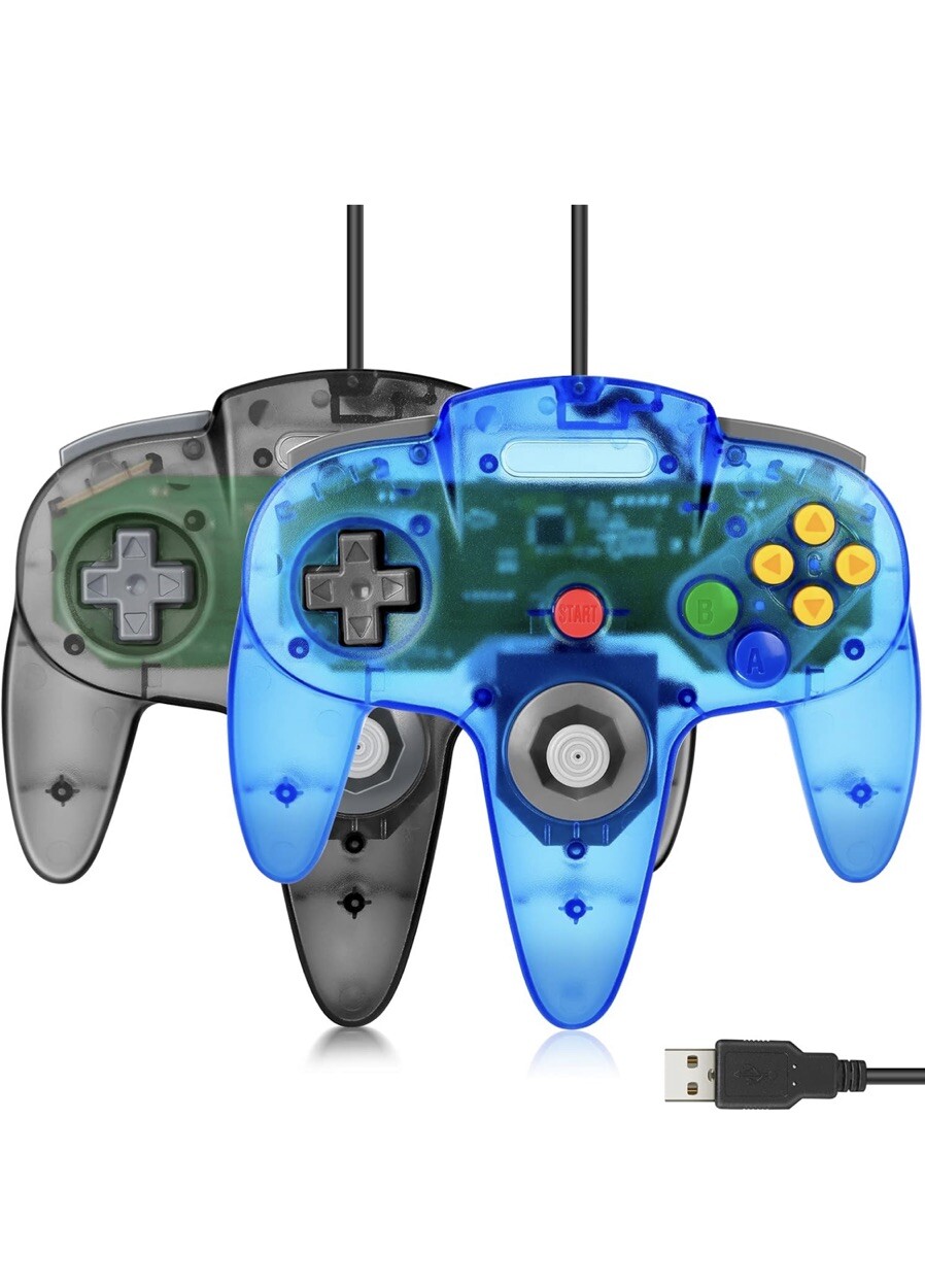 2 For Nintendo 64 N64 USB Controller Gamepad Joystick For PC MAC Raspberry Pi 3