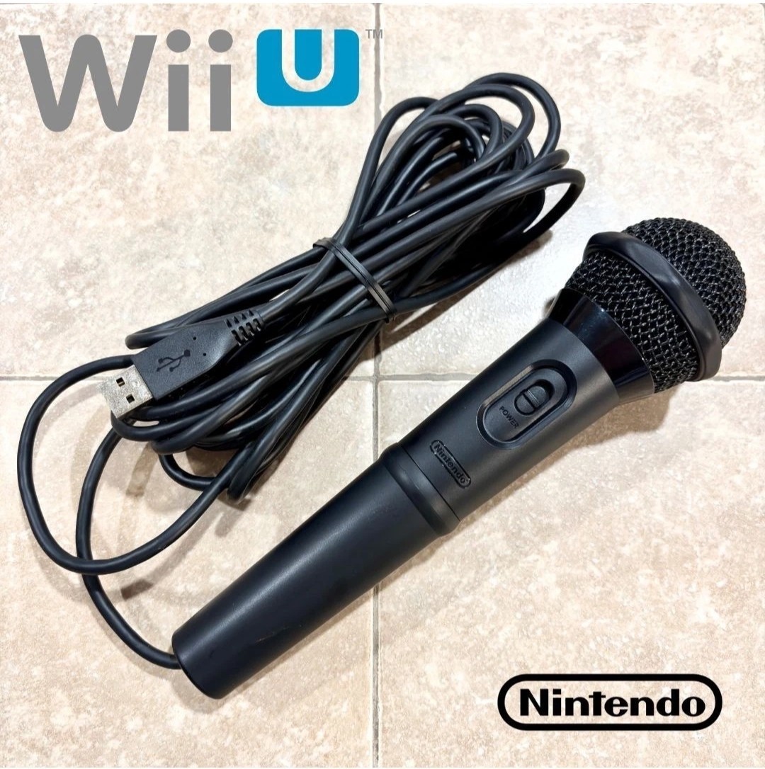 Nintendo Wii U Microphone WUP-021 Wired USB Tested for Karaoke Official OEM Used