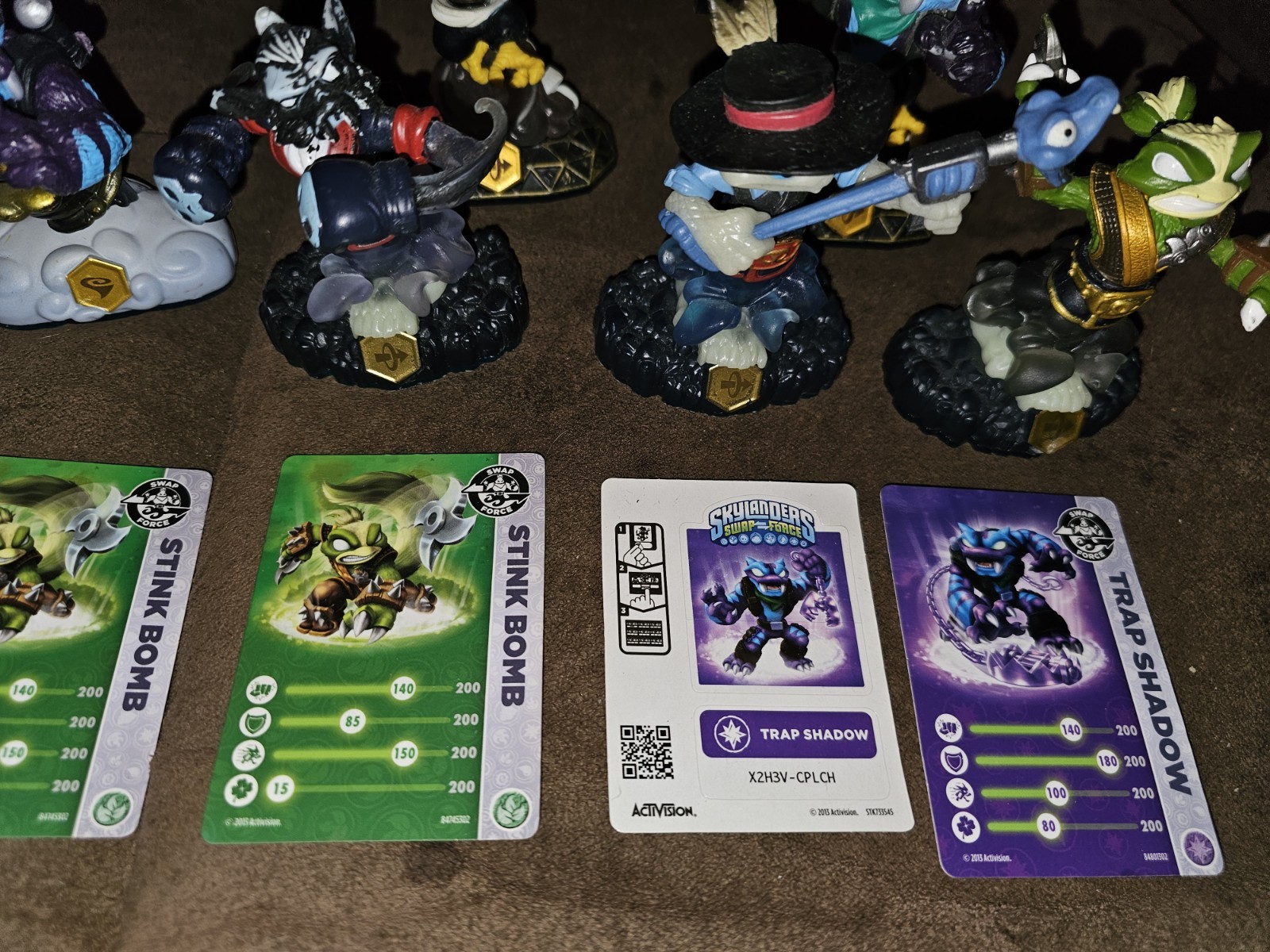 Skylanders Swap Force lot 7 Quick Draw Enchanted Legendary Gold Night Shift Doom
