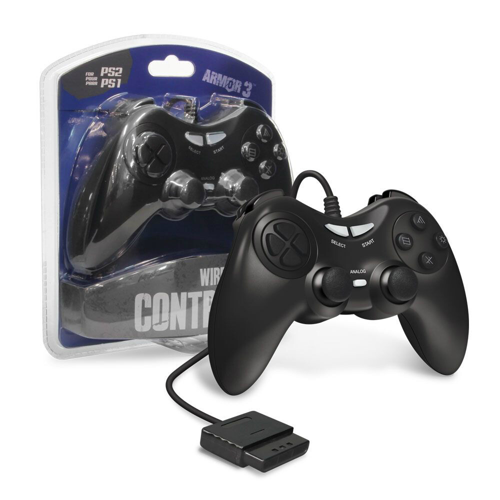 Armor3 PlayStation 2 Wired Game Controller for PS2 – Black