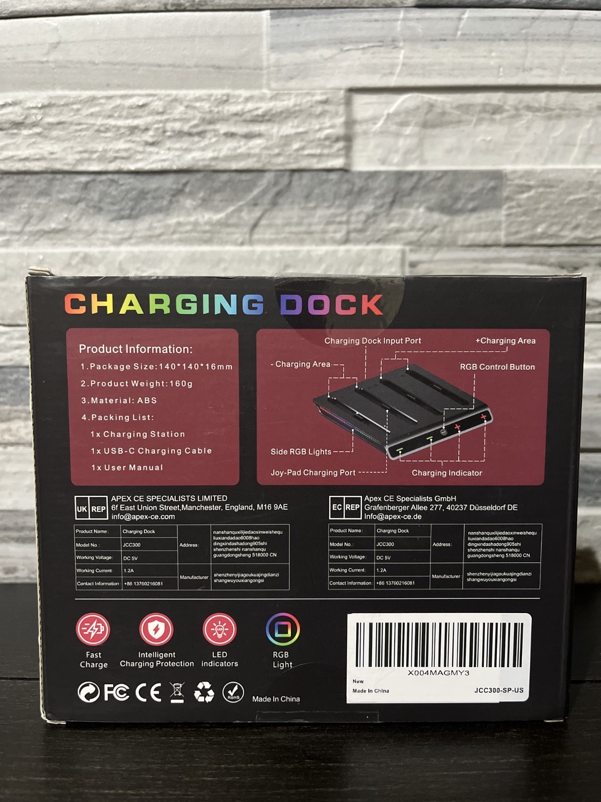 Nintendo Switch 2 Joypad Charging Dock RGB LED Charger Stand New Sealed