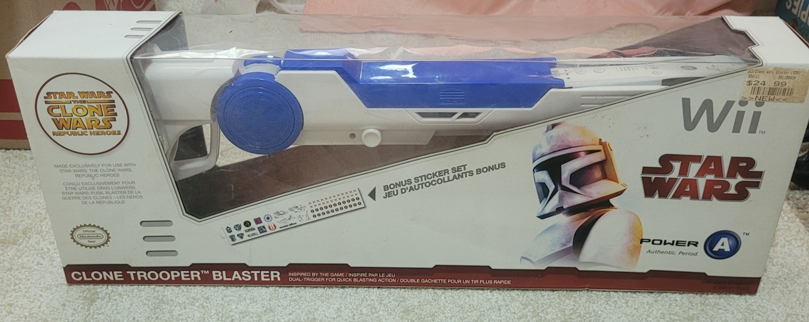 Star Wars Clone Trooper Blaster for Nintendo Wii Never opened 😍