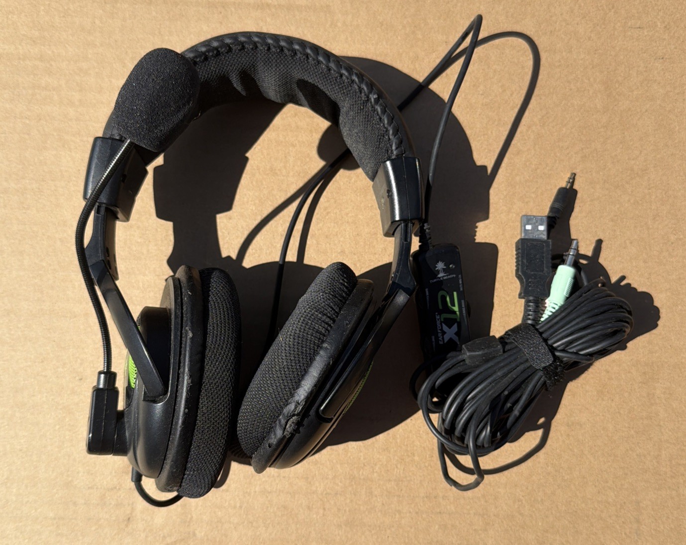 Turtle Beach Ear Force x12 Black/Green Headset With Microphone —————20