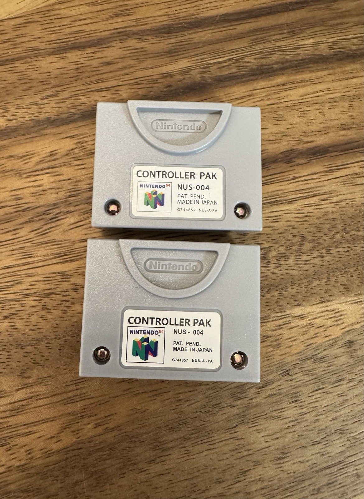2 N64 Controller Pak NUS-004 OEM Official Nintendo 64 Memory Card-Tested