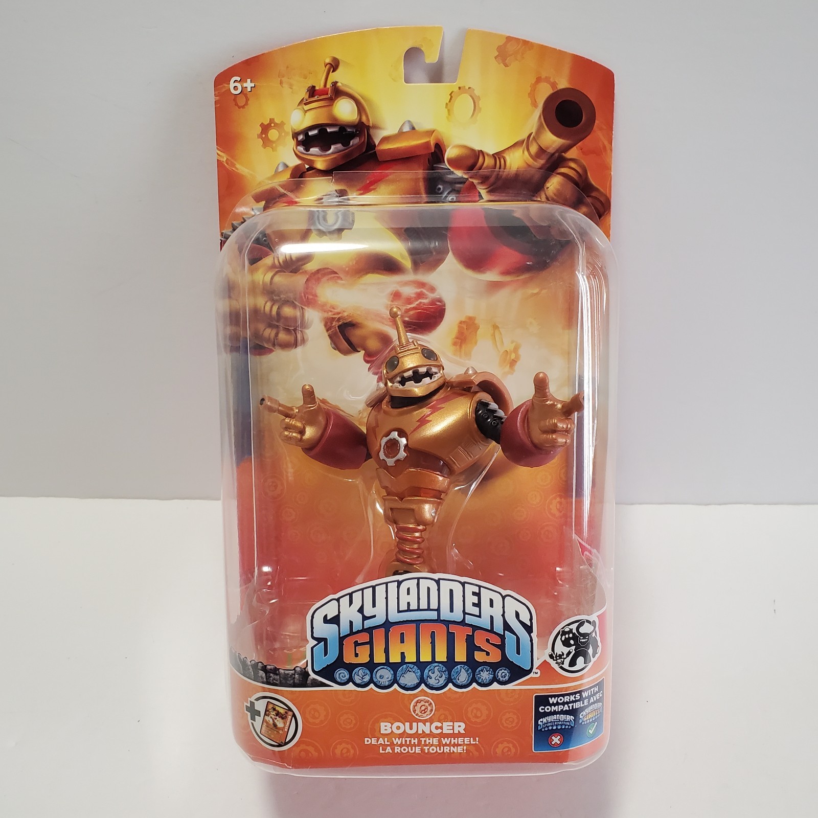 Skylanders Giants Bouncer Figure Trading Card Stickers Activision CIB READ DESCR