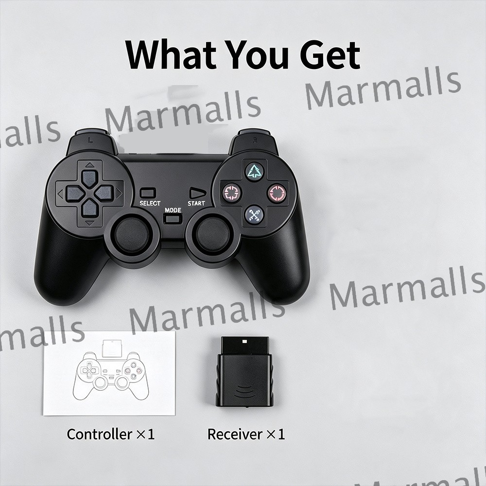 Wireless Controller For Sony PlayStation PS2 2.4GHz Dual Vibration Twin Shock
