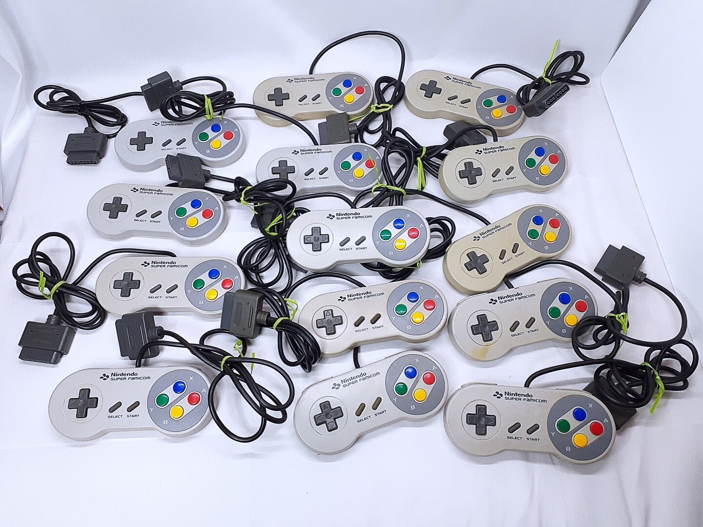 Super Famicom 14 Controllers Nintendo Official LOT SFC SHVC-005 Tested