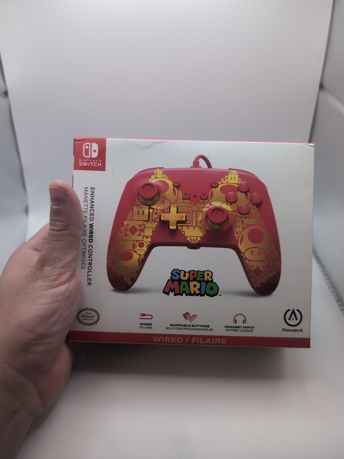 PowerA Super Mario Enhanced Wired Nintendo Switch Controller Brand New