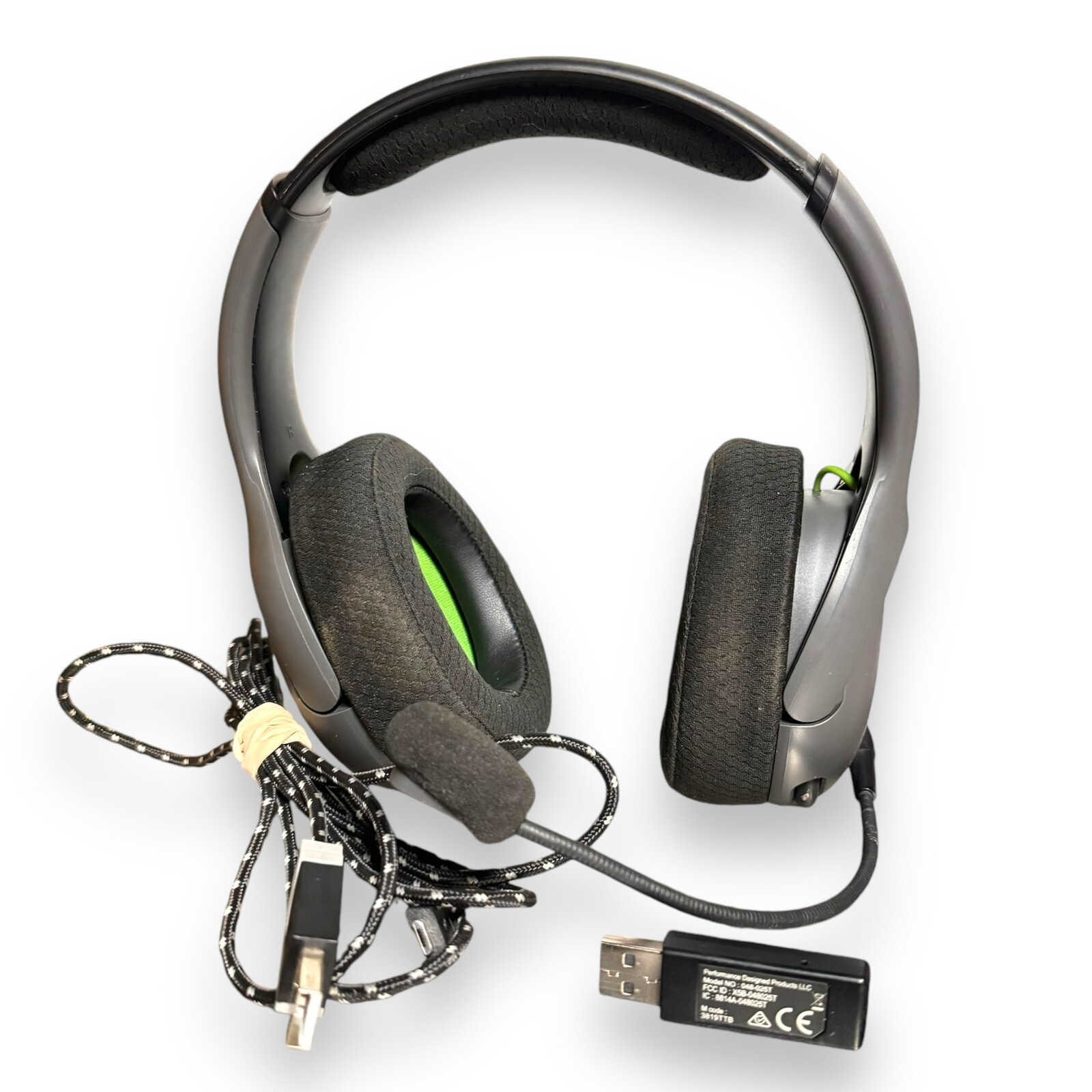Xbox PDP LVL40 Wired Stereo Gaming Headset W/ USB Dongle Adapter Wireless Use