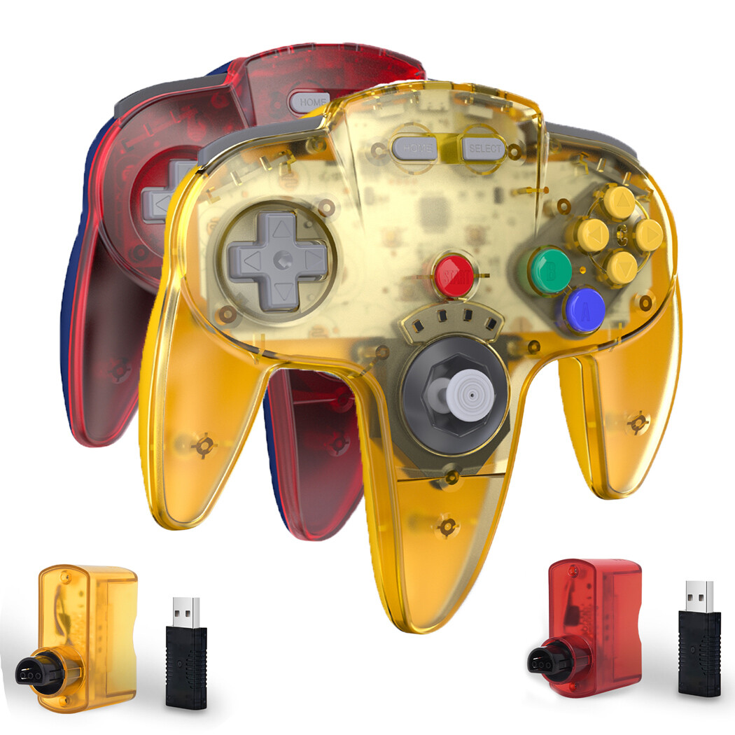 Wireless N64 Controller For N64 Nintendo Switch PC NSO Mac Windows w/Rumble Pak