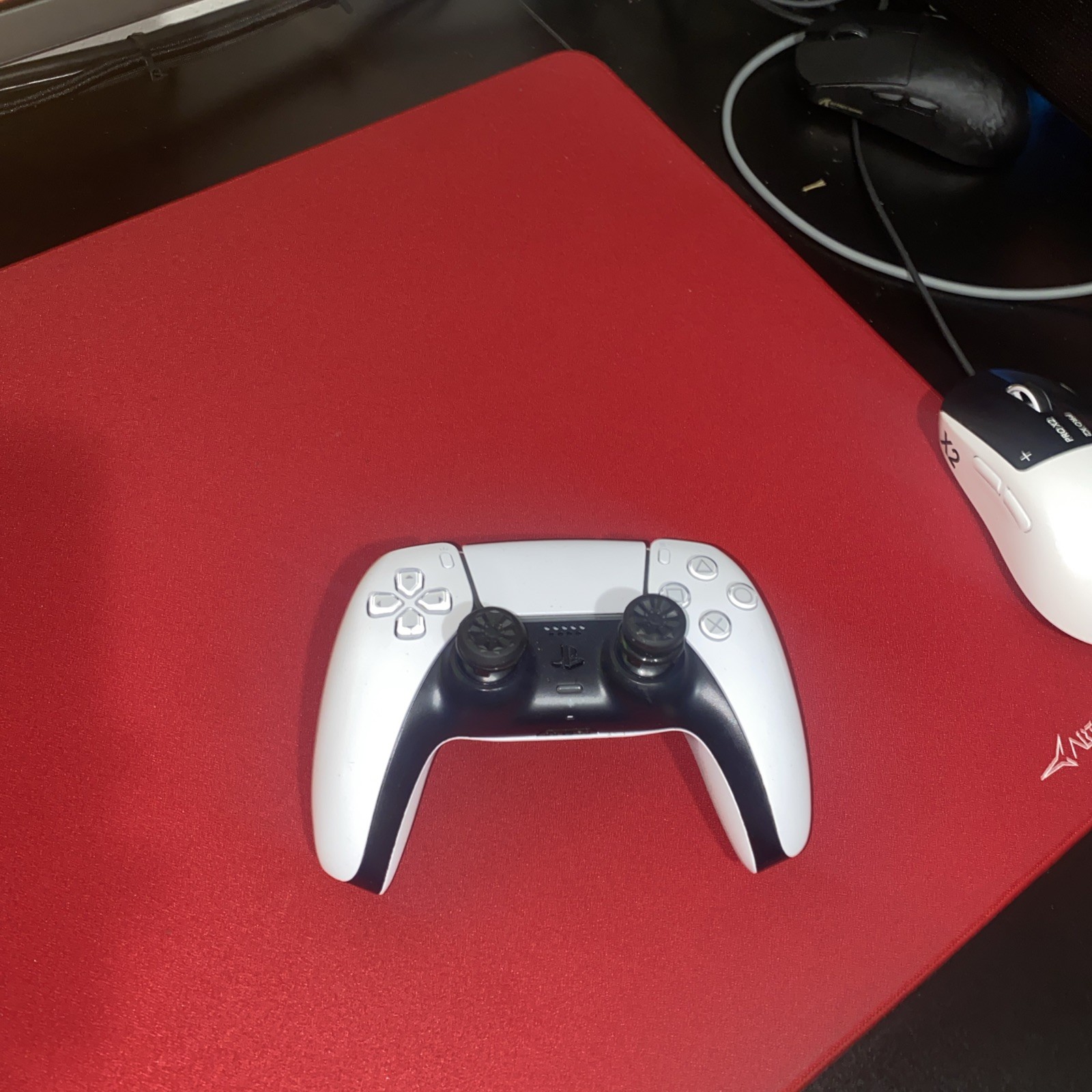 White Custom Sony DualSense PS5 Controller With Hall Effect Joysticks No Mic