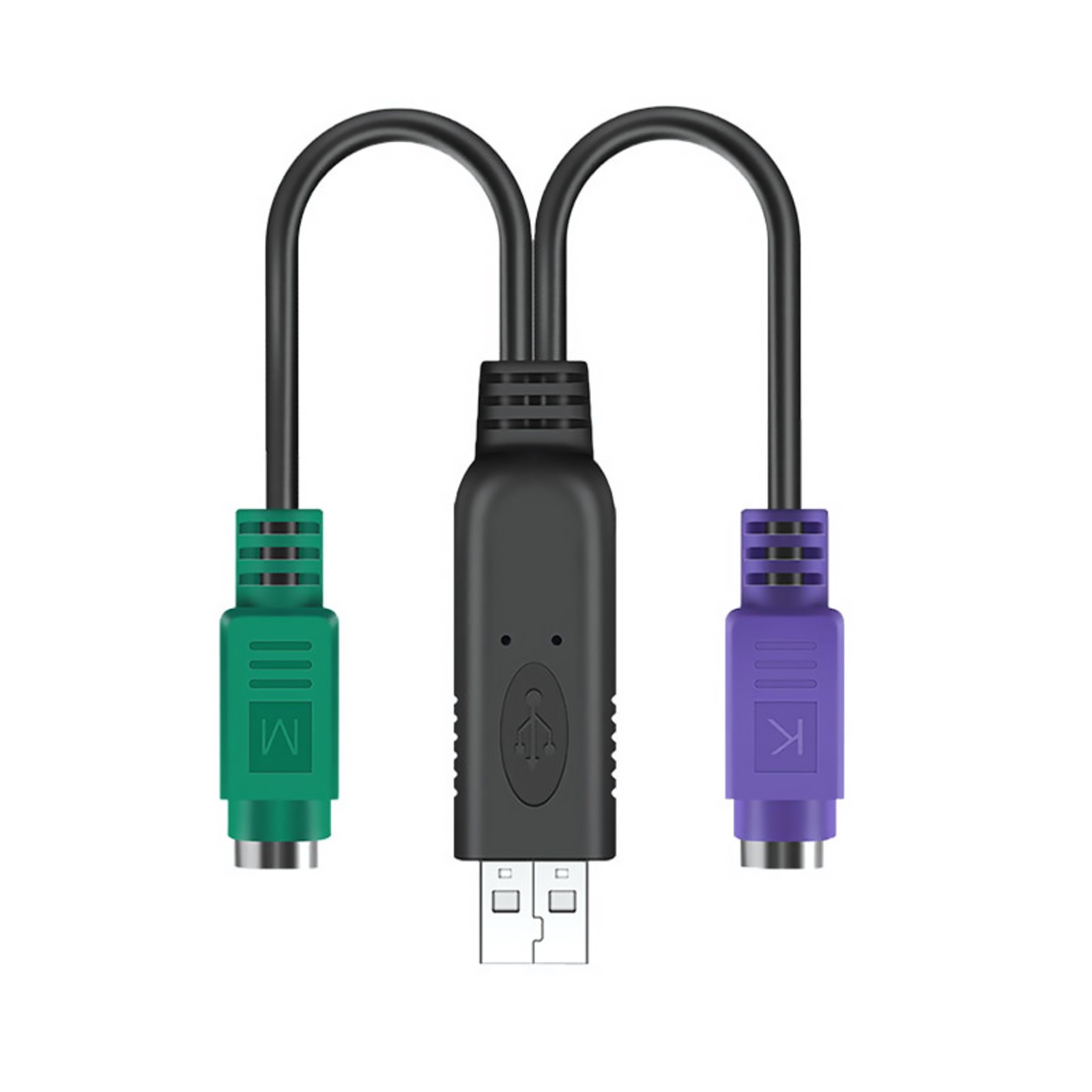 20CM USB Male to PS2 Female Active Converter Cable Adapter For Mouse Keyboard