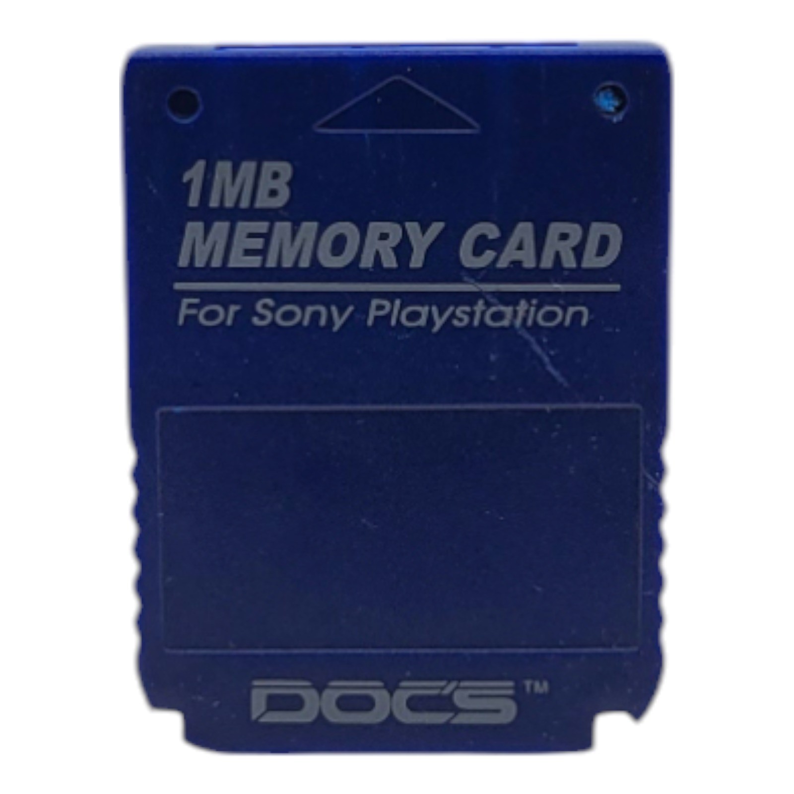Docs 1MB Memory Card for Sony PlayStation PS1 Blue Gaming Accessory