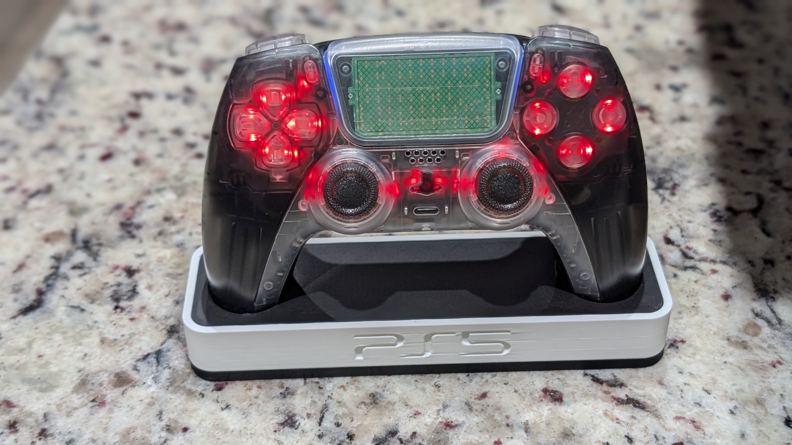 Sony PS5 Dualsense Wireless Controller Modded With TMR/Clicky Buttons And LEDs