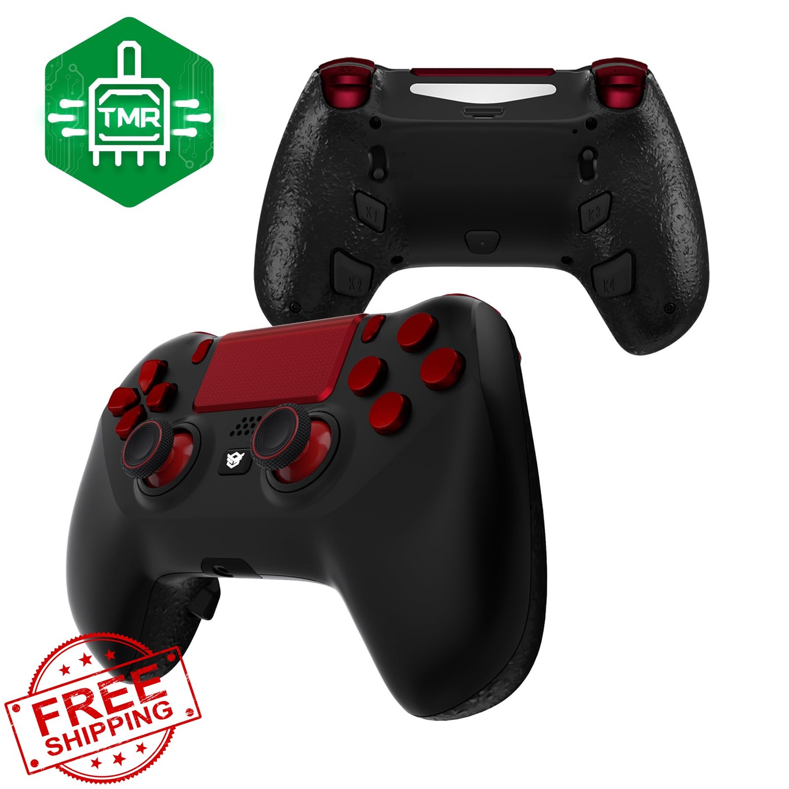 HEXGAMING HYPER PS4 controller, Black Red