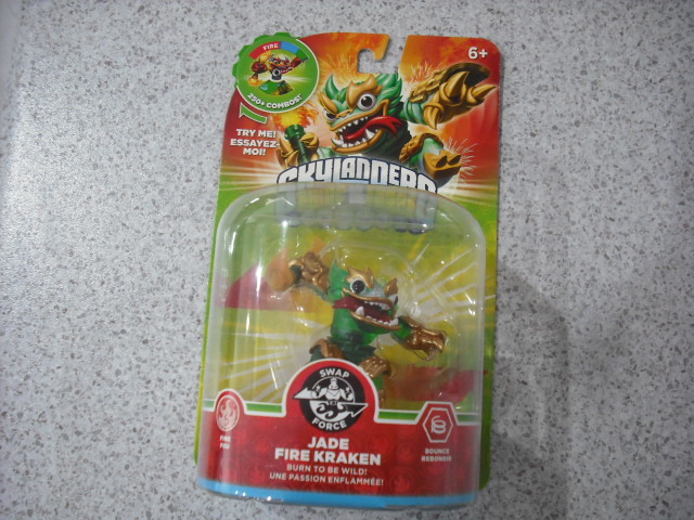 SKYLANDERS SWAP FORCE JADE EXCLUSIVE FIRE KRAKEN RARE “BURN TO BE WILD!”