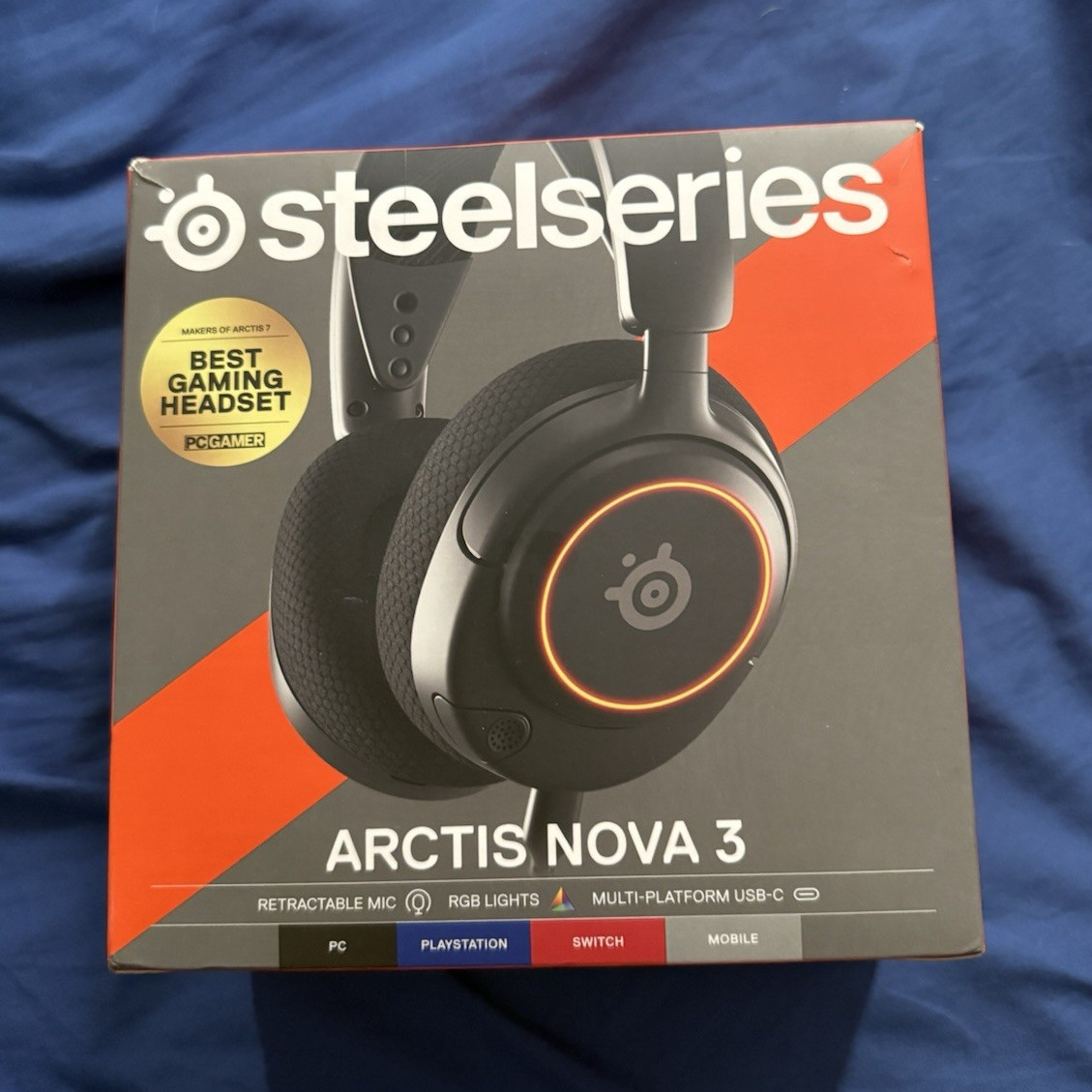 SteelSeries Arctis Nova 3 USB-C Wired Over-Ear Gaming Headset Mic RGB