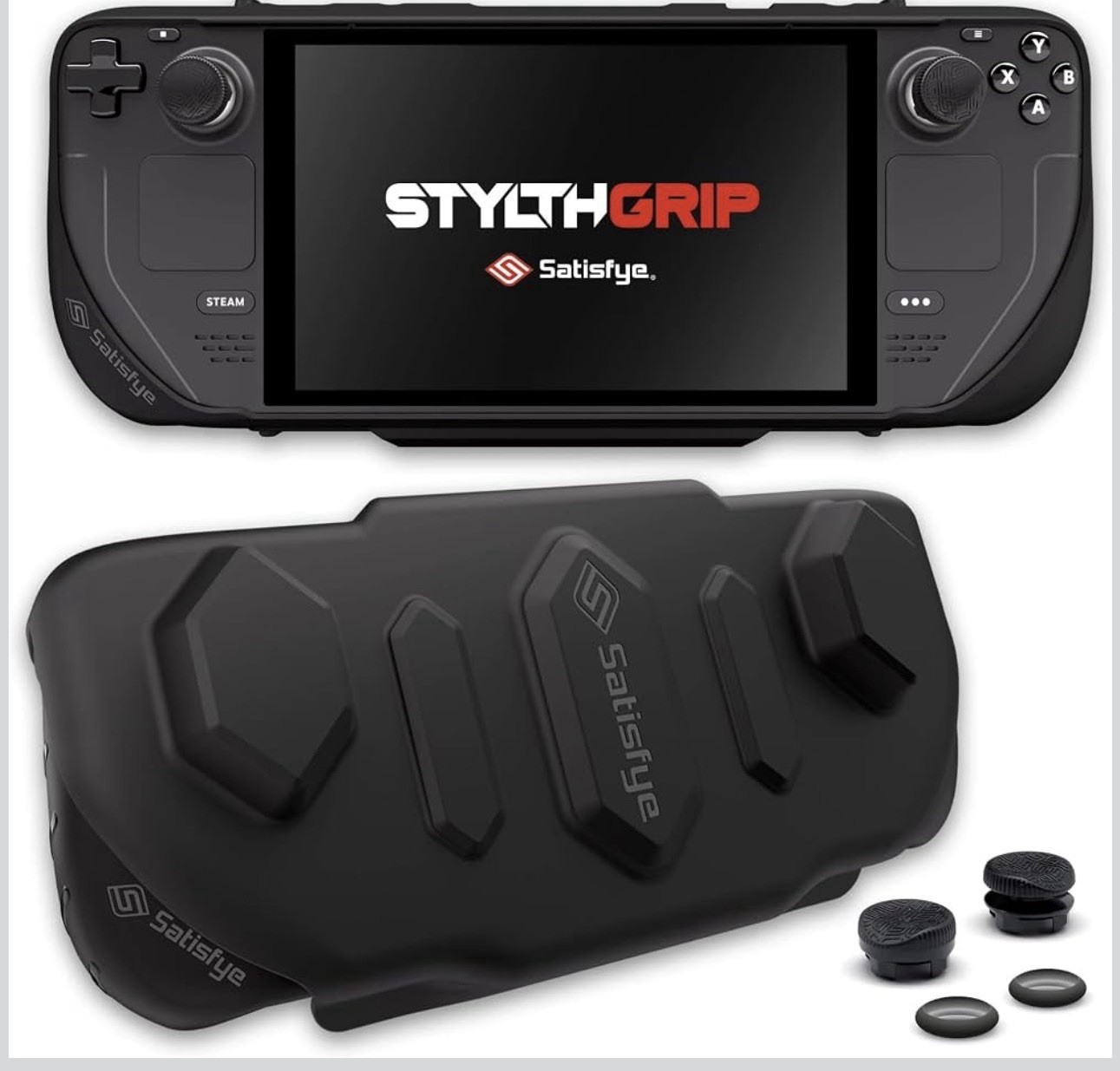 Satisfye StylthGrip Bundle for Steam Deck & OLED Case Thumbpads Screen Protector