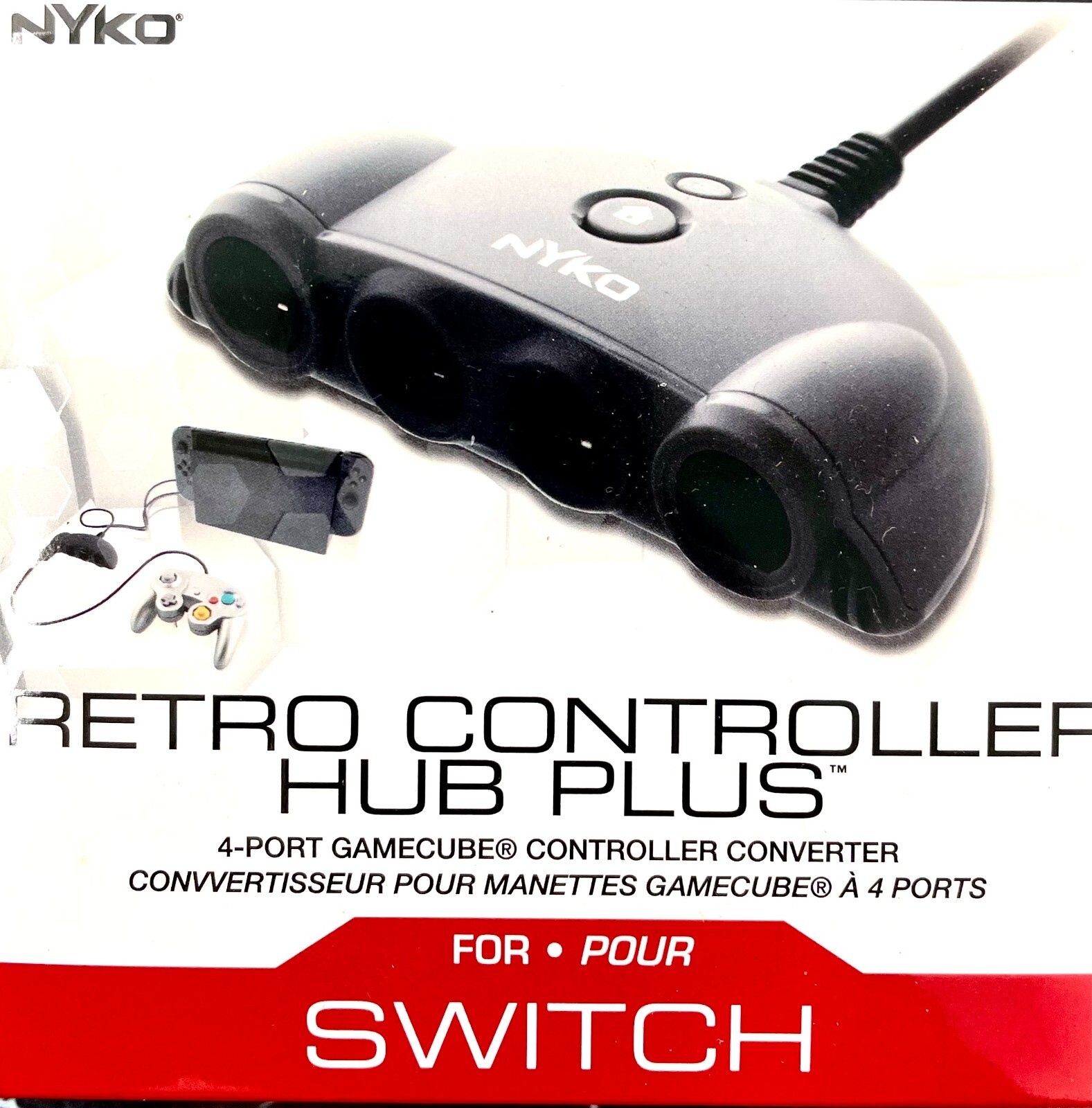 GameCube Controller Converter For SWITCH – 4 Port Nyko Retro Controller Hub Plus