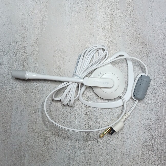 Nintendo DS Headset White Ear-hook Headband Boom Mic 3.5mm Proprietary
