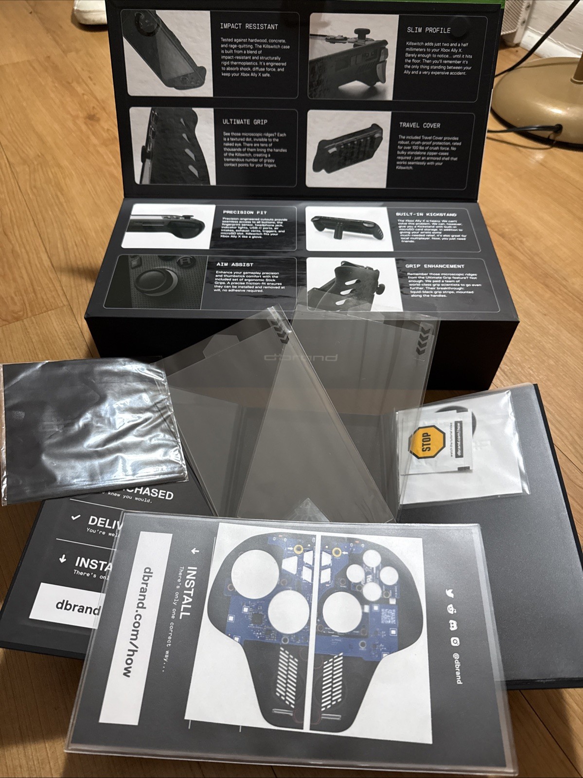 dbrand KillSwitch ROG XBOX ALLY & ALLY X Travel Kit & Tempered Glass New. ROG AL