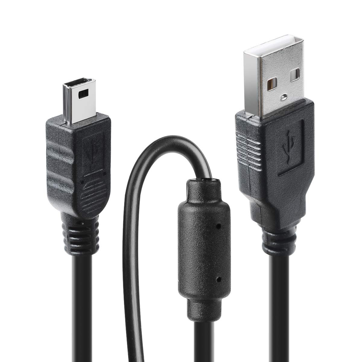 VSEER 2 Pack 10Ft PS3 Controller Charger Cable – Mini USB Data Charging Cord for