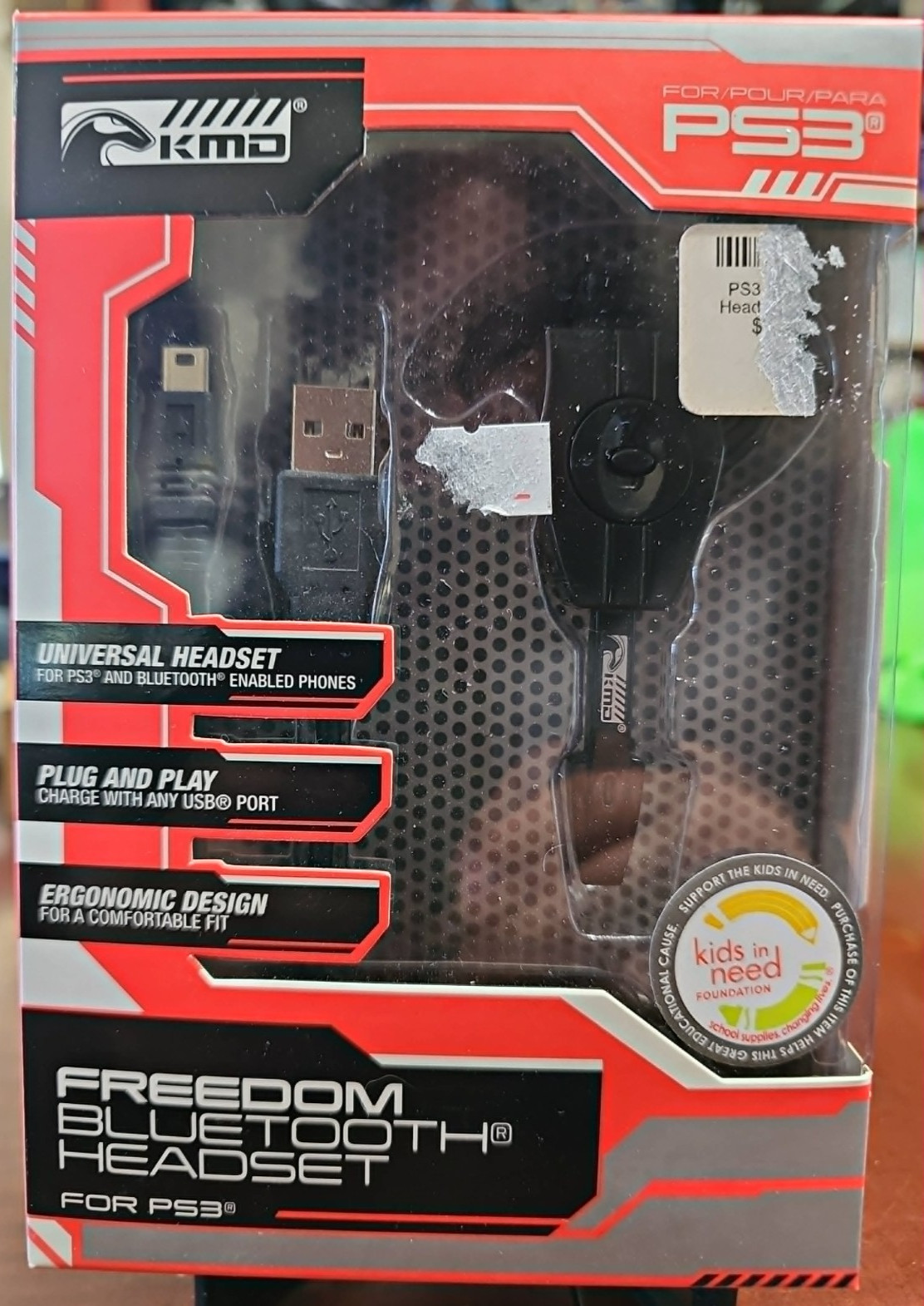 Freedom KMD Bluetooth Gaming Chat Headset For PS3 – NEW Sealed with USB Charger