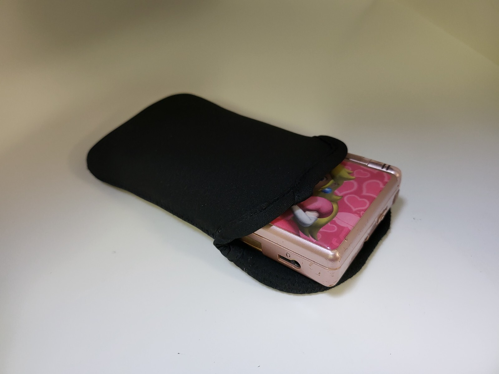 Flip Top Black Soft Padded Pouch Protective Sleeve Case for Nintendo DS Lite U15