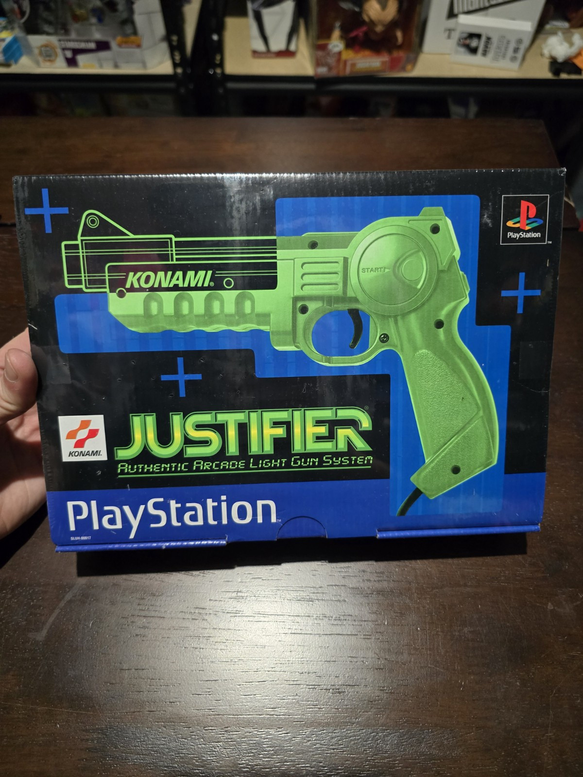 Konami Justifier Green Light Gun Sony PlayStation 1 PS1 NEW / Excellent / RARE