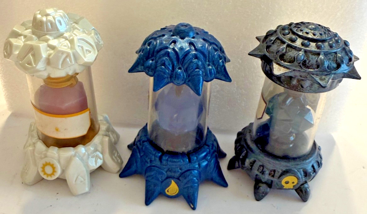 Bundle of 3 Activision Skylanders Crystals Undead Claw, Water Fanged, Light Rune