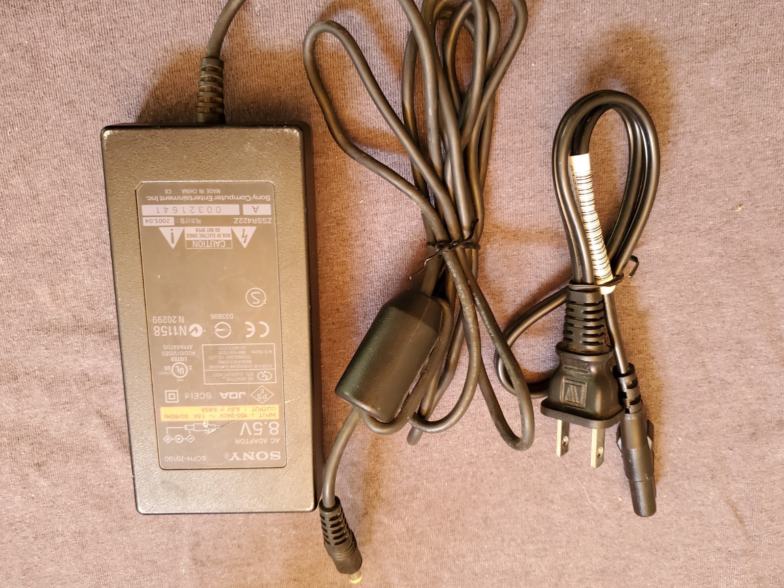 Sony Playstation 2 PS2 Slim Power Supply Cord SCPH-70100 OEM 8.5V AC Adaptor OEM