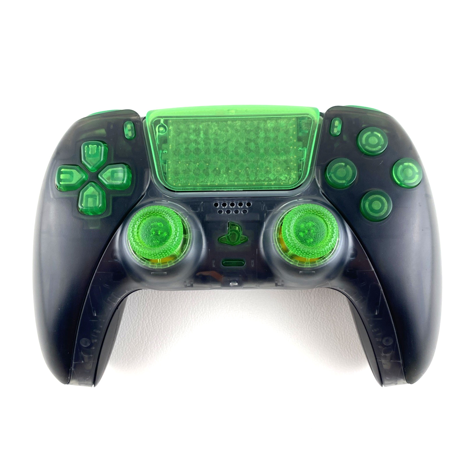 Sony PS5 DualSense Wireless Controller Custom Smoke Black Green w Hall Effect